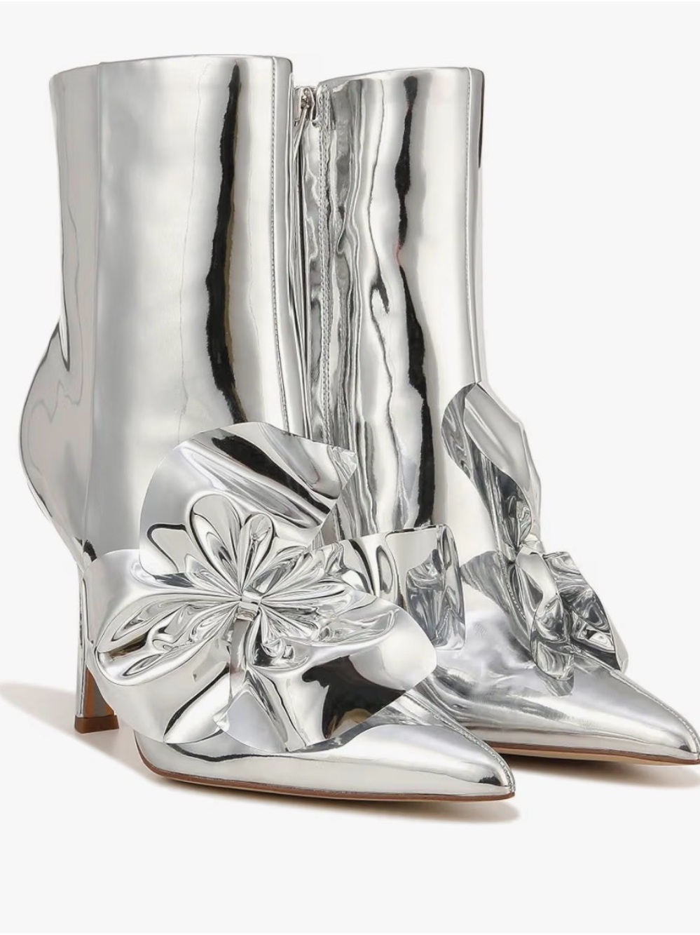 Sam Edelman Silver Specchio Booties